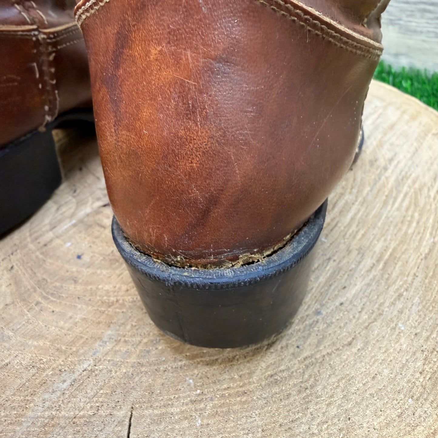 Acme Youth - Size 4.5D - Vintage Brown Western Cowboy Boots 5733
