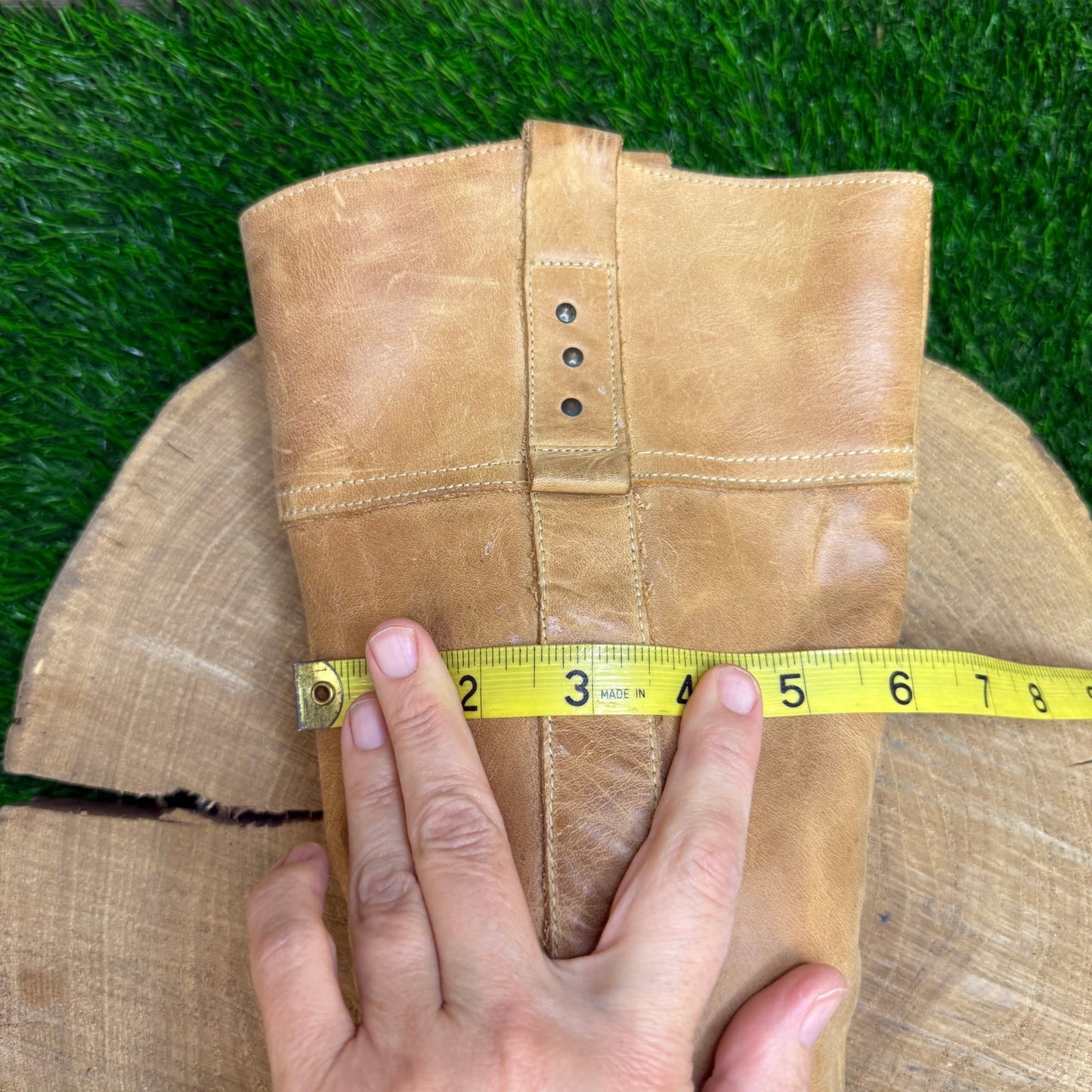 Destroy Women - Size 8 - Tan Tall Moto Boots