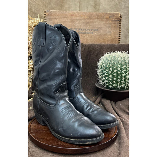 Masterson Men - Size 8EW - Black Cowboy Boots Style RB915