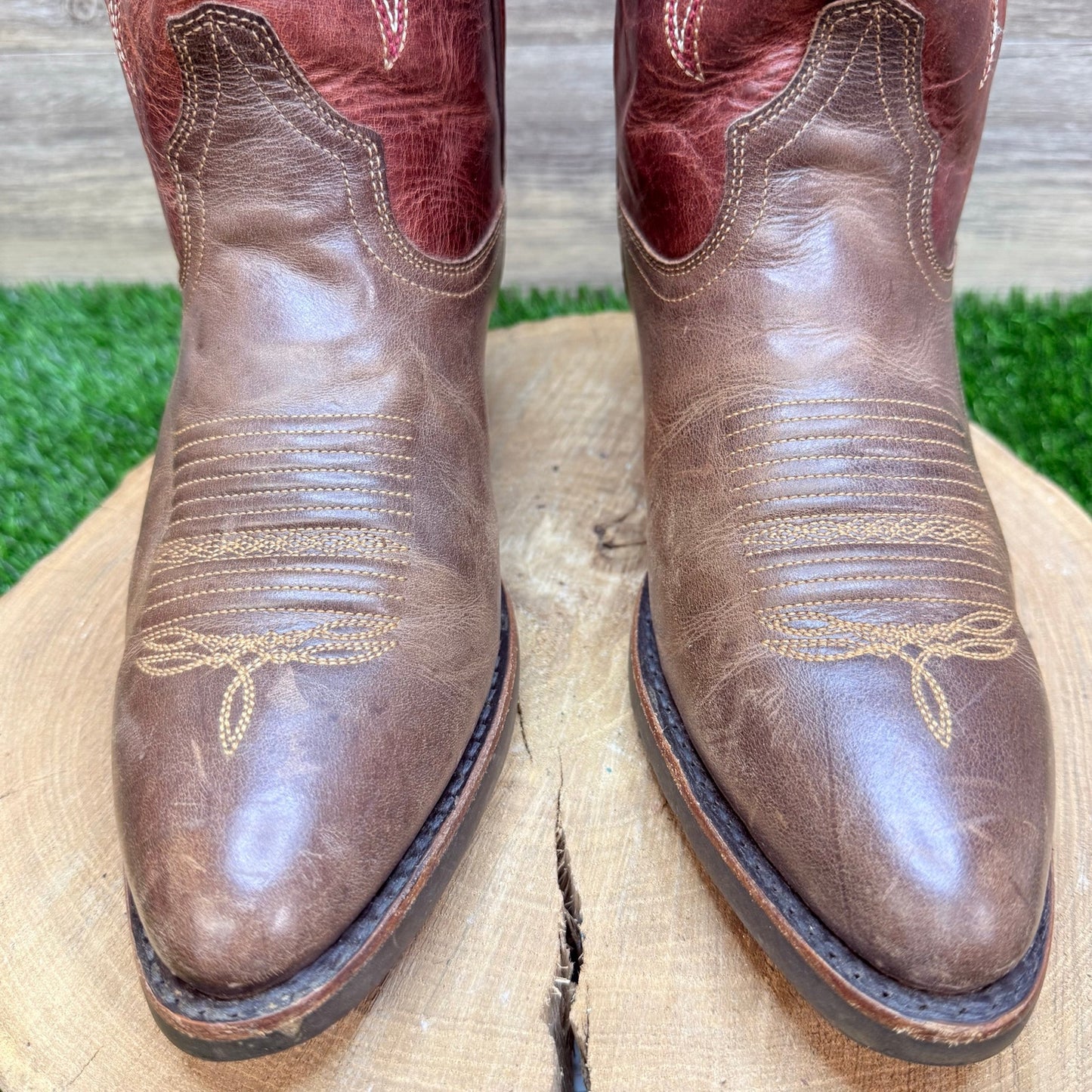 JB Dillon Men - Size 8.5 - Copper / Brown Western Cowboy Boots JBC101EW
