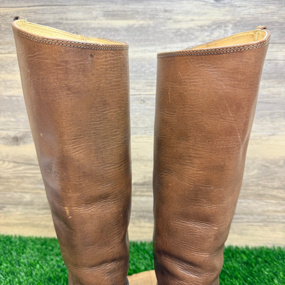 Frye Women - Size 7B - Brown Lindsay Plate Riding Boots 76976