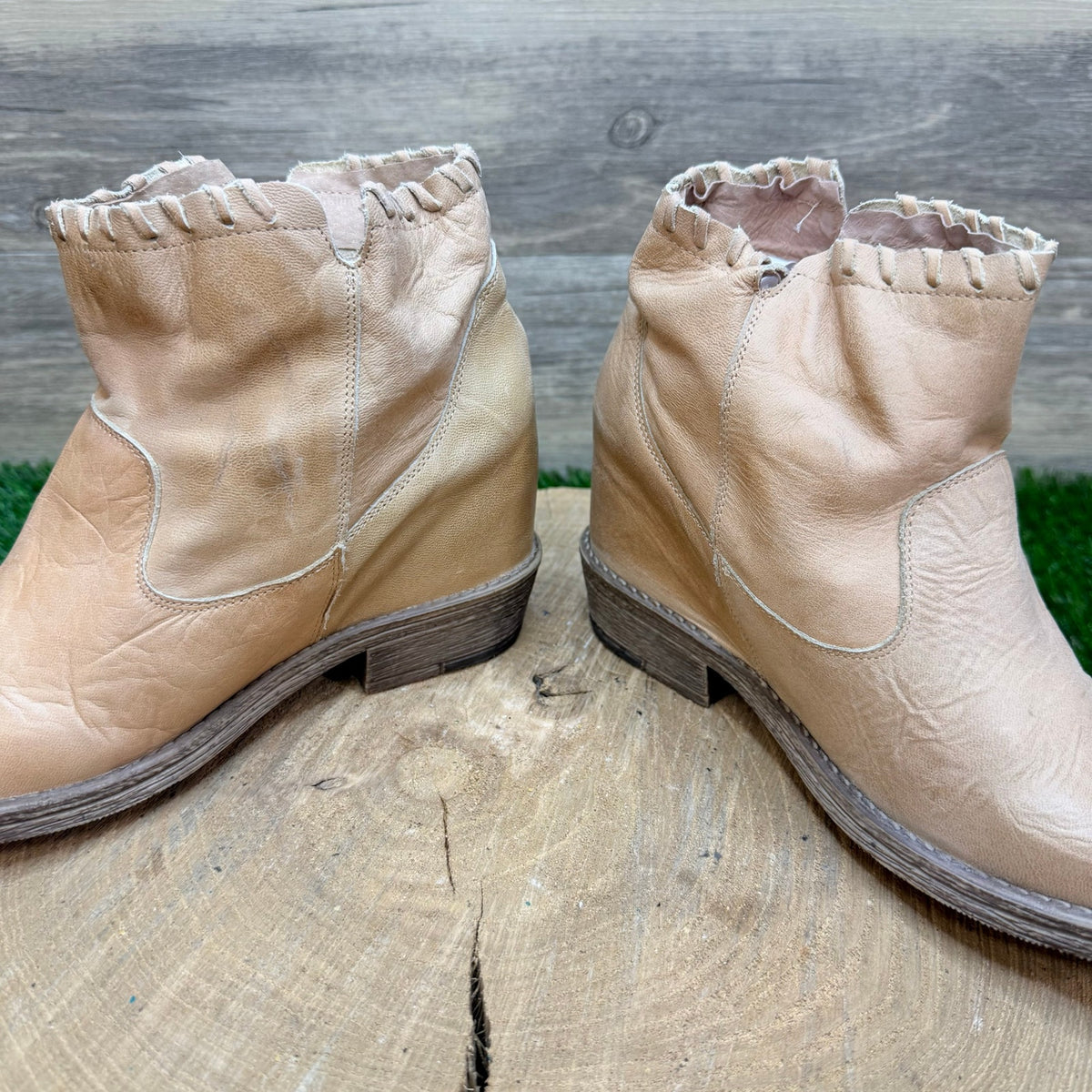 Cool Way Women - Size 7.5 - Sand Ankle Boots