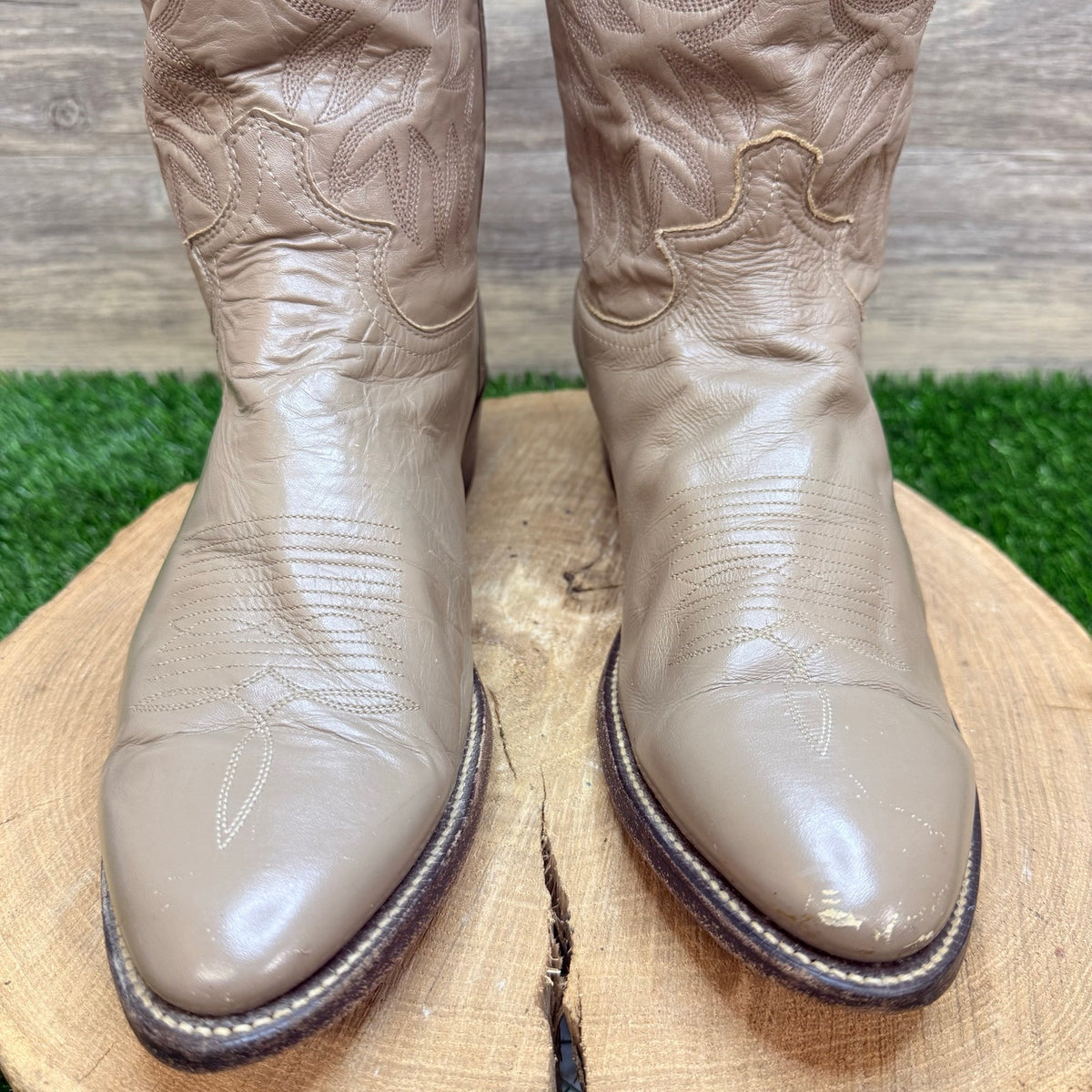 Justin Men - Size 10D - Vintage Taupe Western Cowboy Boots J306357