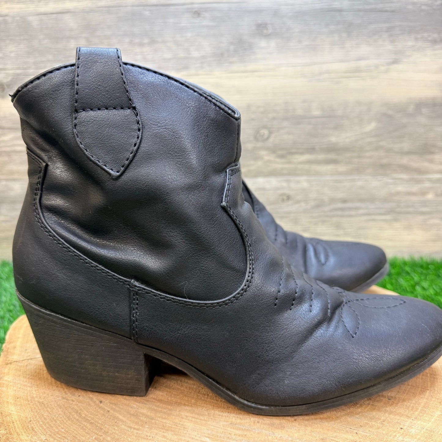 Rampage Women - Size 10M - Black Ankle Zipper Boots Whendl
