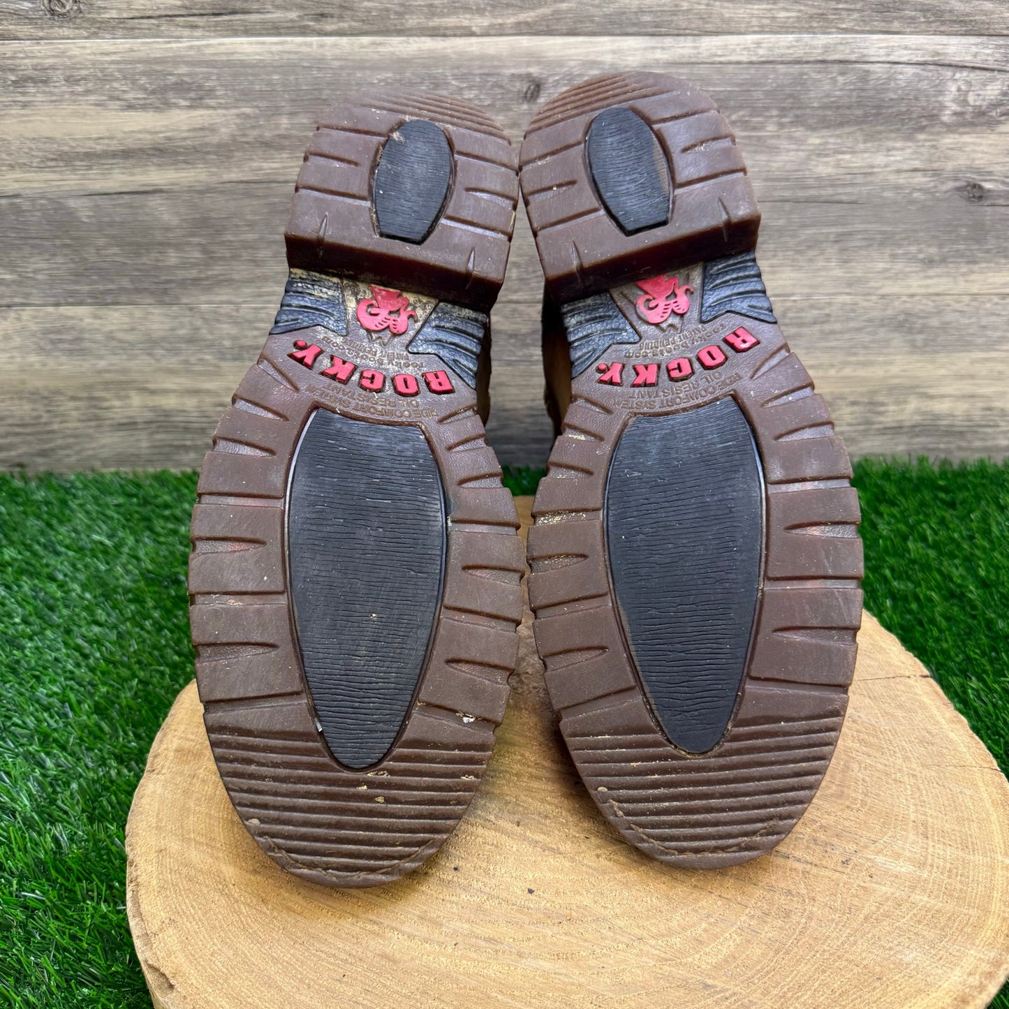 Rocky Men - Size 11.5W - Tan Pull Up Cowboy Boots Style 106