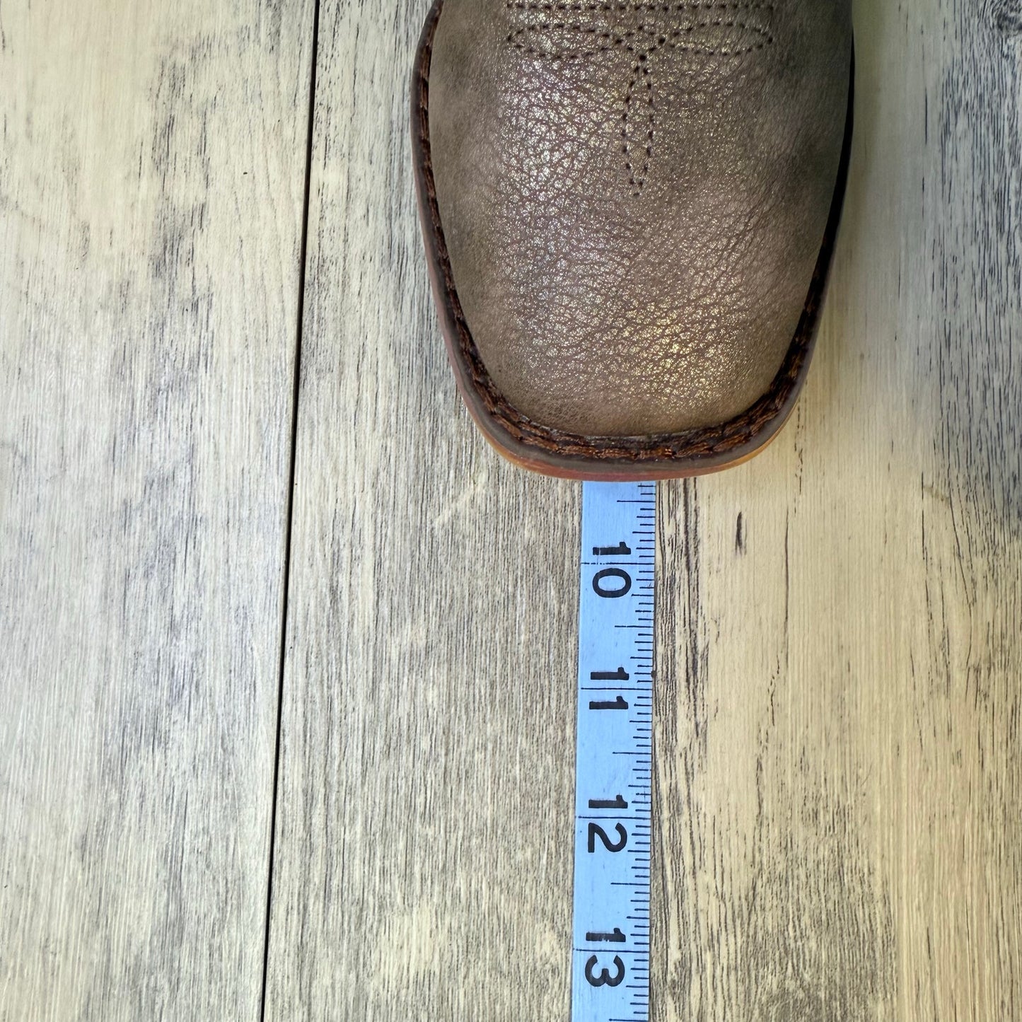 Roper Youth - Size 2 - Glitter Tan / Pink Faux Leather Cowboy Boots 2486