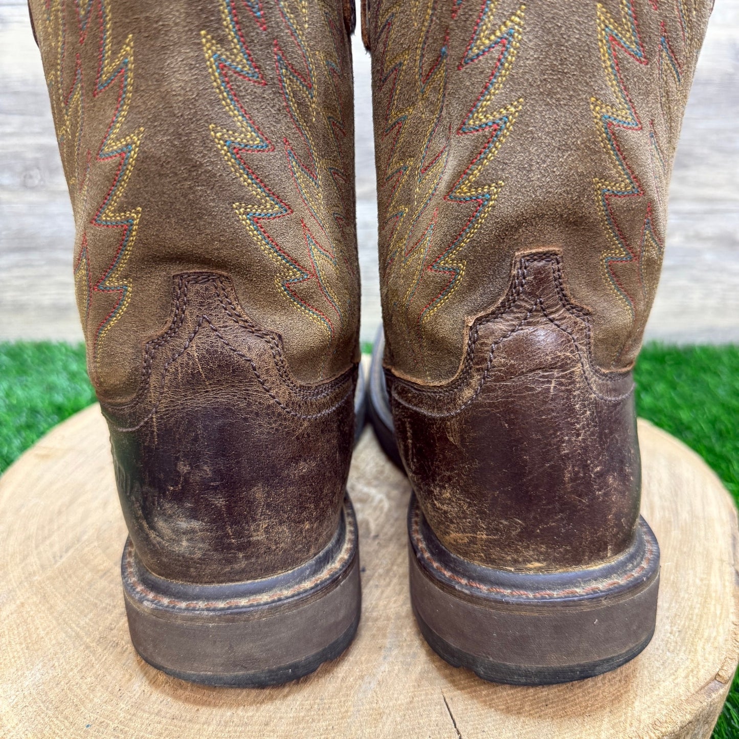 Ariat Work Men - Size 7D - Brown Square Toe Cowboy Boots Style F2892