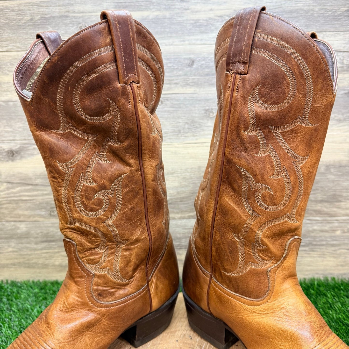 Tony Lama Men - Size 8.5D - Tan Western Cowboy Boots C7830