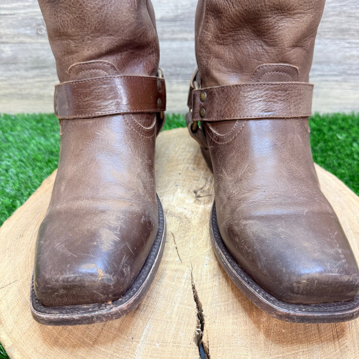 Freebird Men - Size 8 - Brown Copperhead Harness Moto Boots 4789