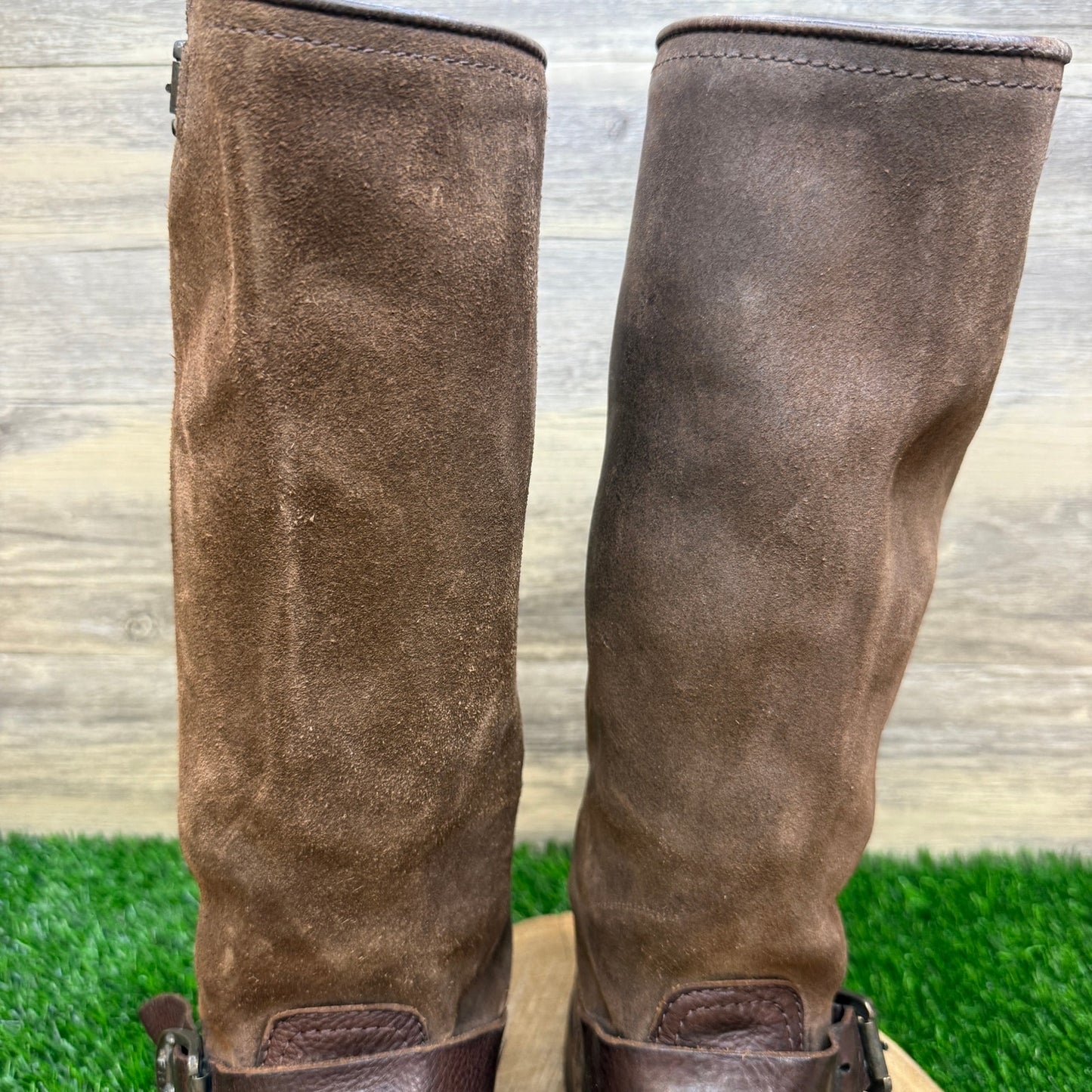 Frye Women - Size 9B - Dark Brown Suede Riding Boots Style 76607