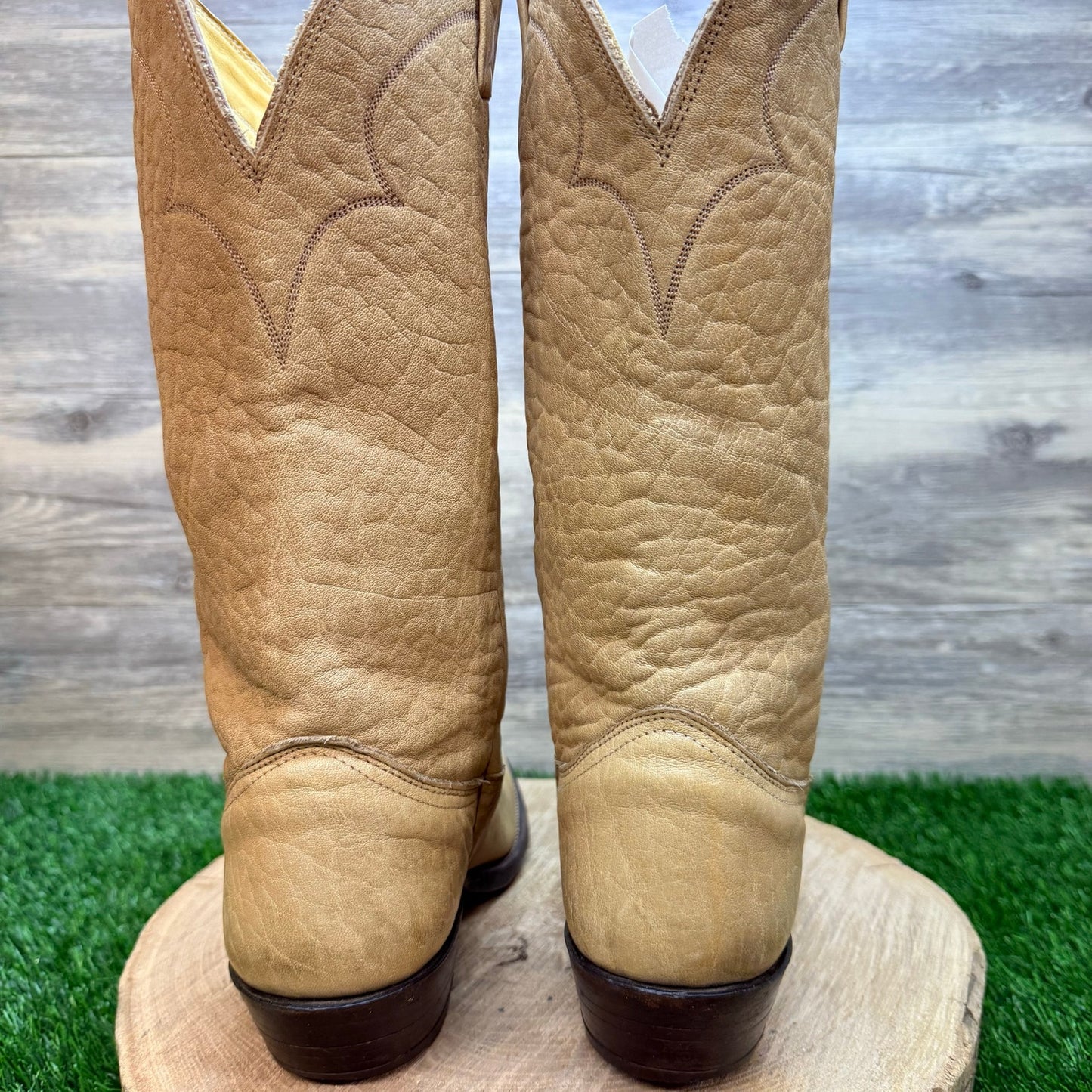 Nocona Men - Size 8D - Vintage Sand Leather  Western Cowboy Boots 403