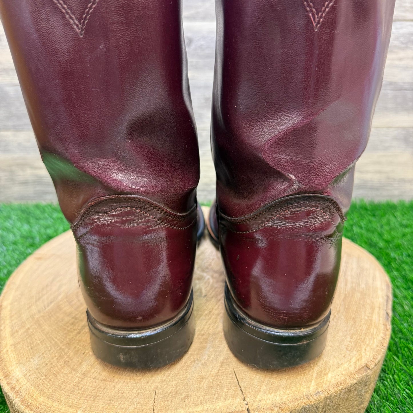 Laredo Men - Size 10.5D - Vintage Burgundy Roper Cowboy Boots Style 7937