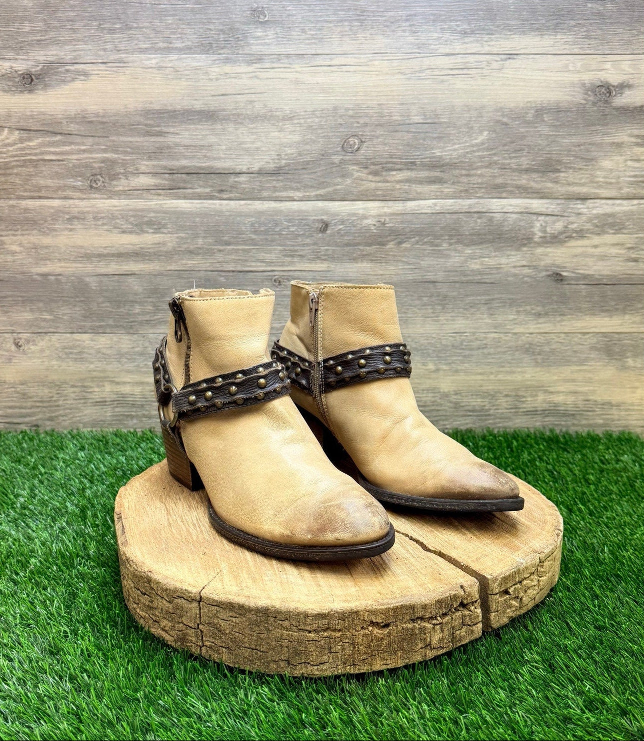 OTBT Women - Size 9.5 - Tan Studded Ankle Boots Emery