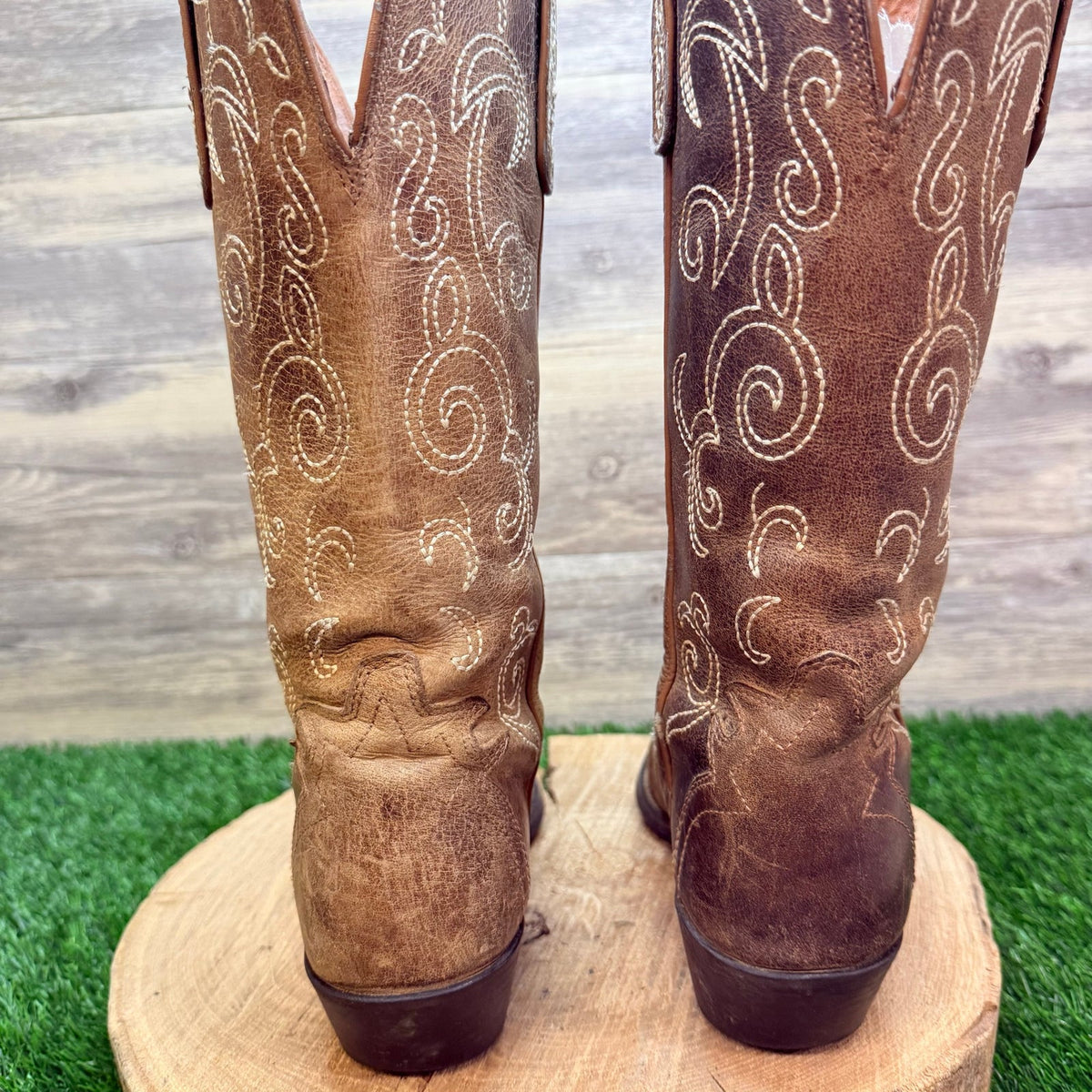 Justin Women - Size 8.5B - Brown Puma Western Cowboy Boots L2703