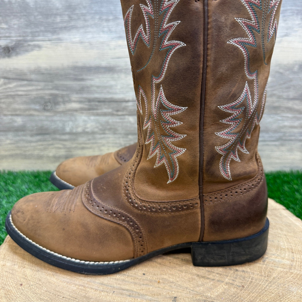 Ariat Women - Size 7.5B - Brown Stockman Cowboy Boots Style 29427