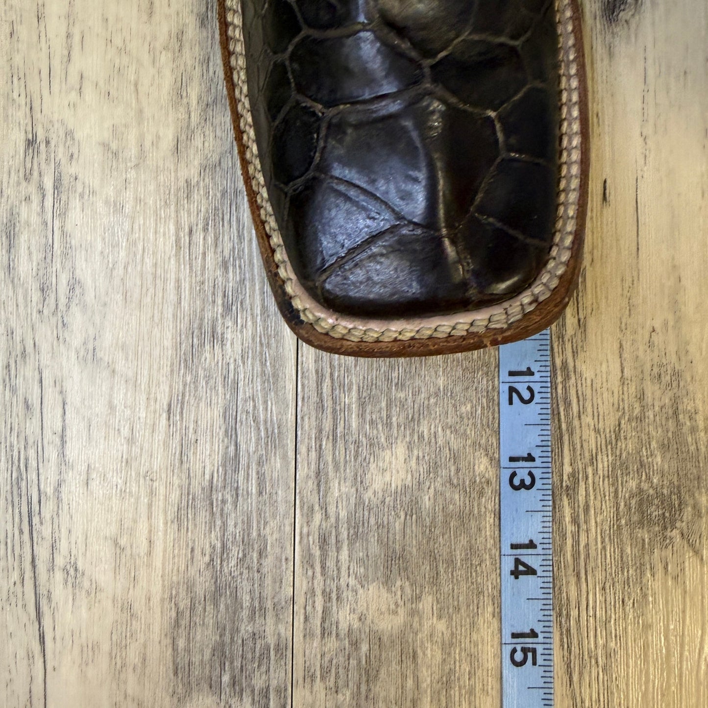 Old Corral Men - Size 7.5 - Dark Brown Exotic Print Square Toe Cowboy Boots
