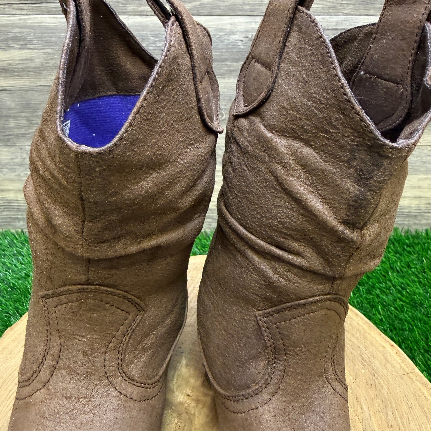 Rocket Dog Women - Size 6 - Brown Slouch Faux Leather Boots Style 12623