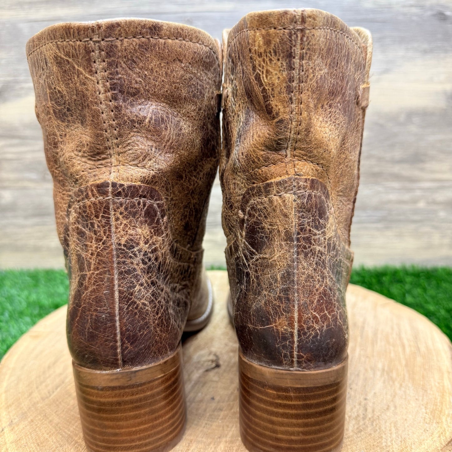 Diba True Women - Size 8 - Distressed Tan Ankle Boots