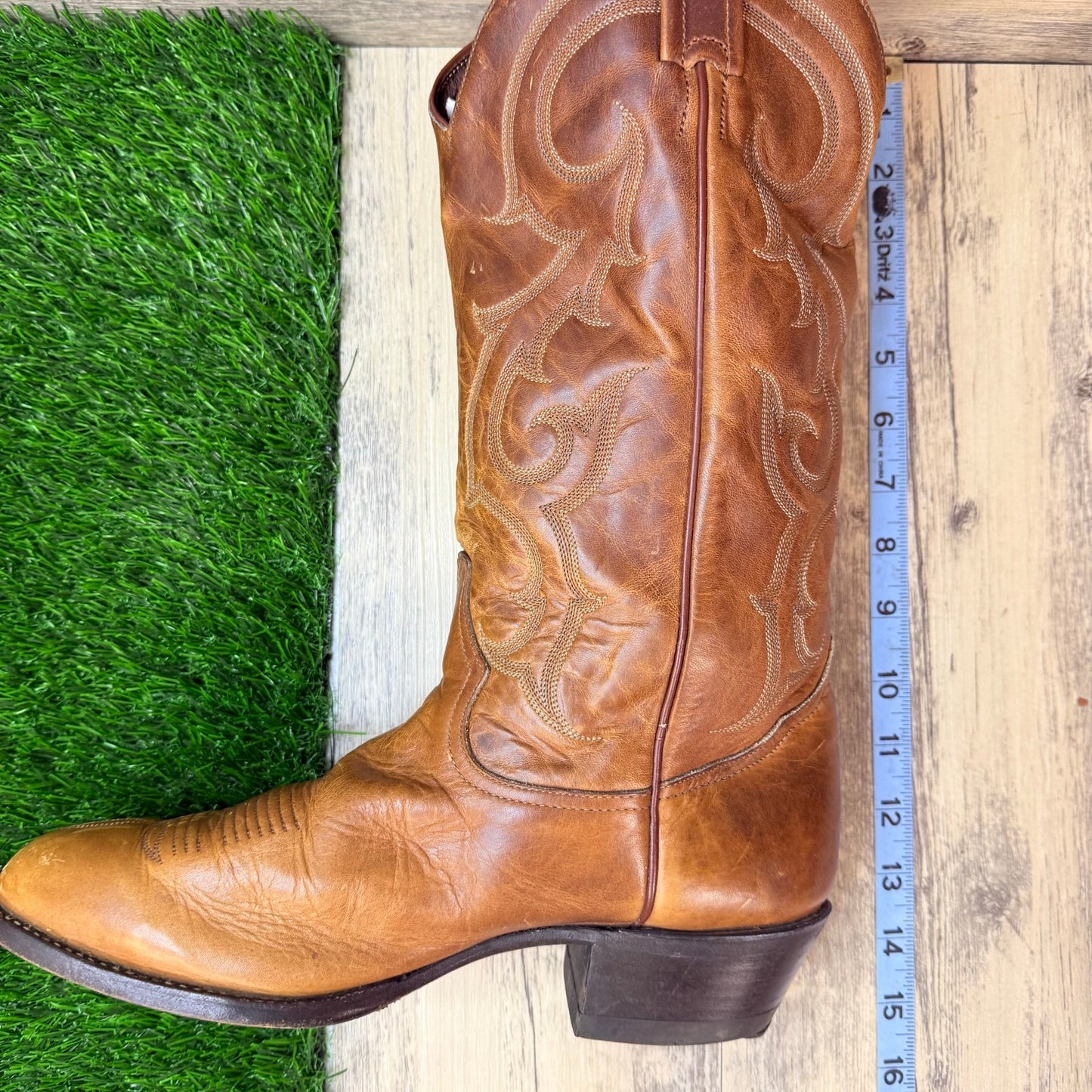 Tony Lama Men - Size 8.5D - Tan Western Cowboy Boots C7830