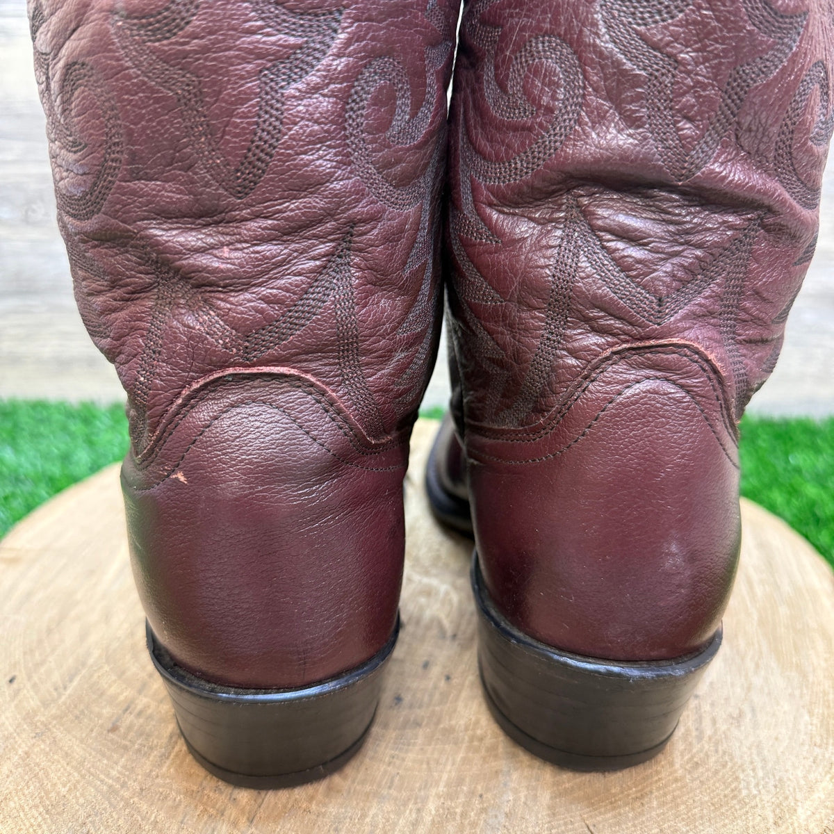 Dan Post Men - Size 8.5D - Vintage Burgundy Nappa Western Cowboy Boots 16773