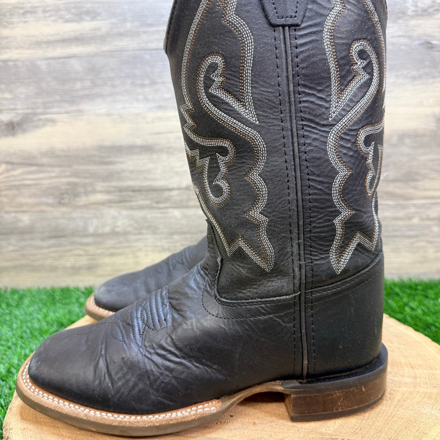 Cody James Youth - Size 5D - Black Square Cowboy Boots BCBSP23P7