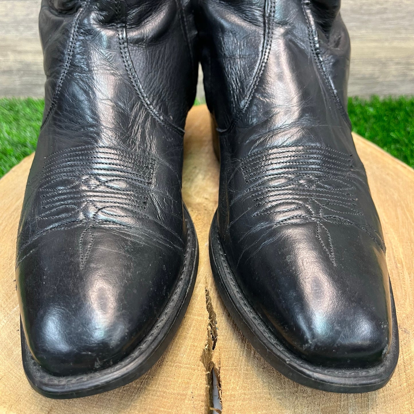 Laredo Men - Size 10.5D - Vintage Black Square Toe Ankle Zipper Boots Style 5720