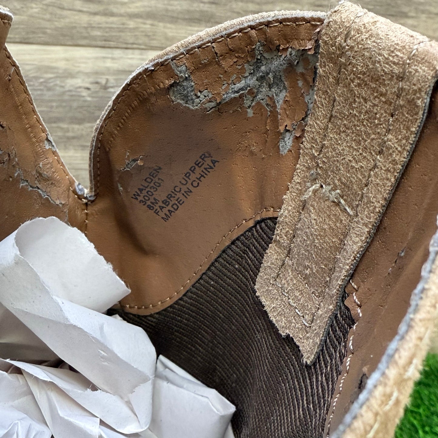 Rampage Women - Size 8M - Beige Faux Leather Cowboy Boots Walden 300301