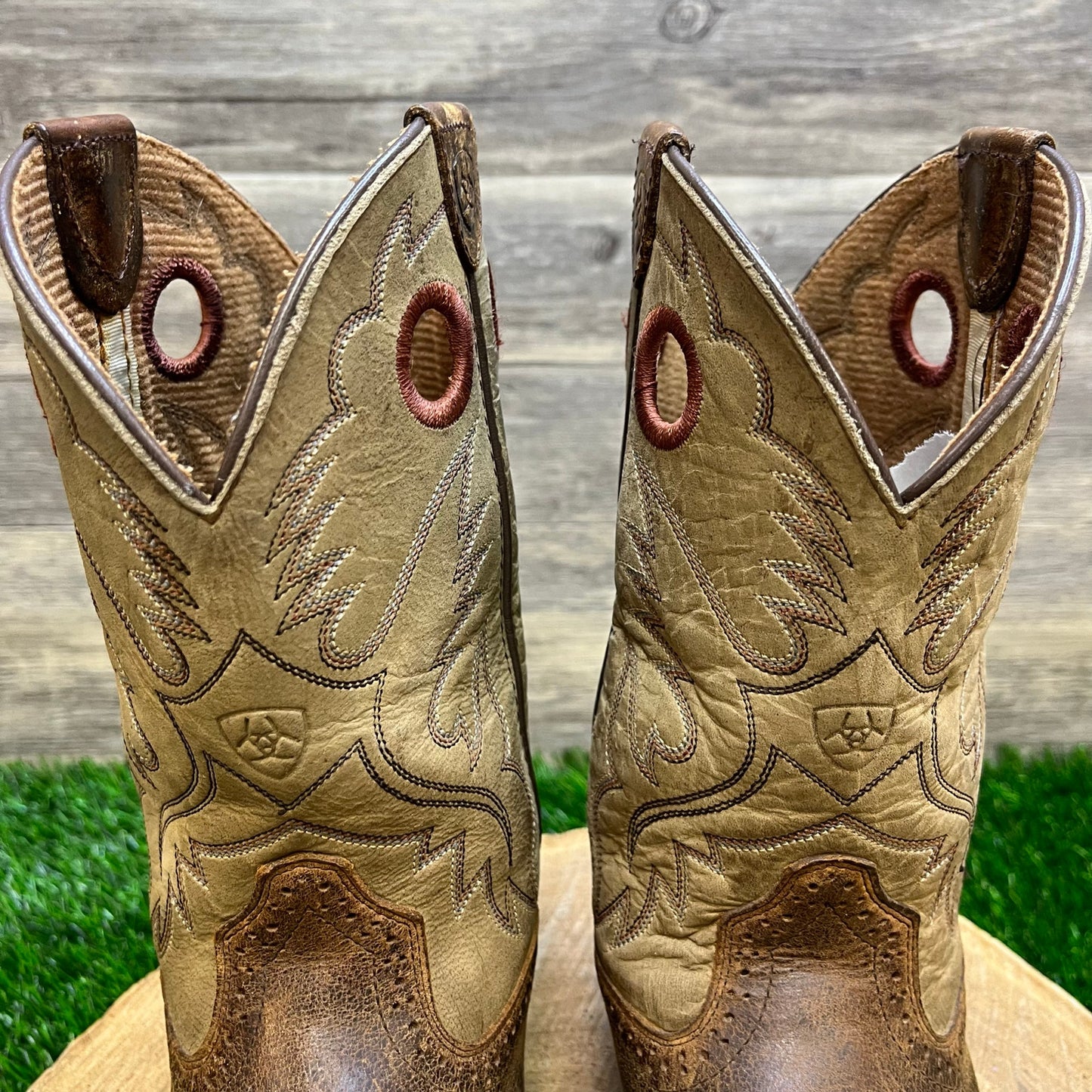 Ariat Youth - Size 1.5 - Brown Cowboy Boots Style 10001798