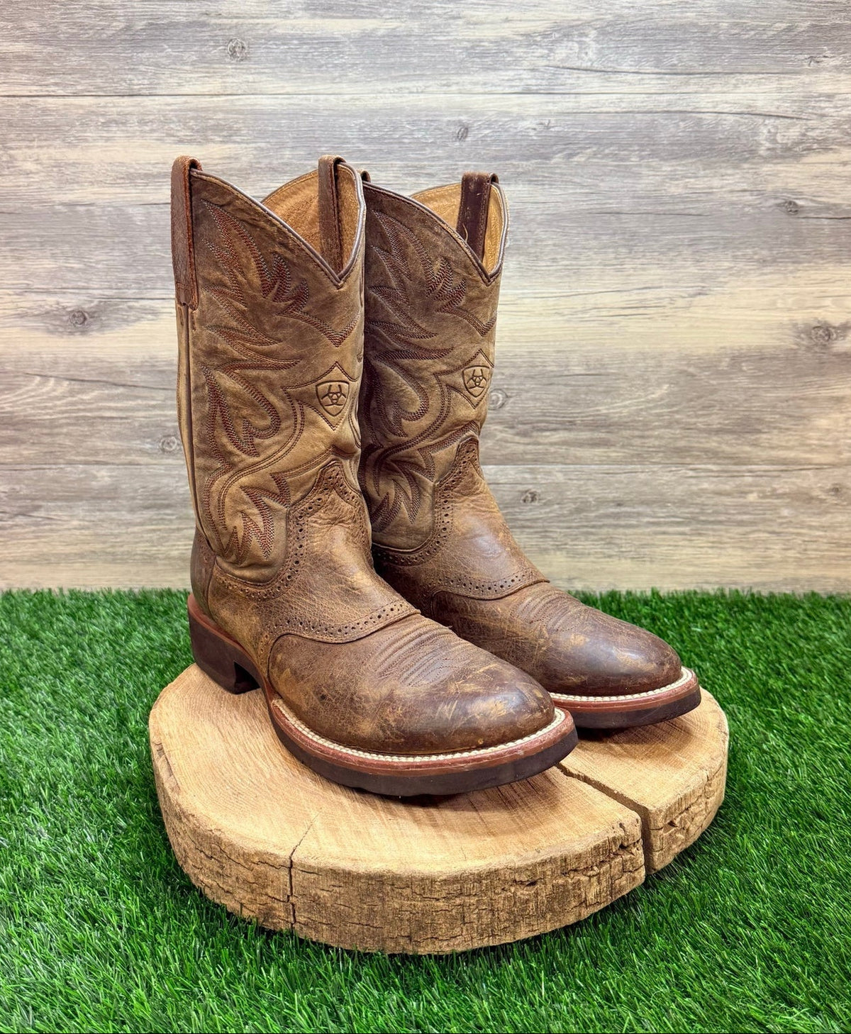 Ariat Men - Size 9.5D - Brown Heritage Crepe Western Cowboy Boots 10002559