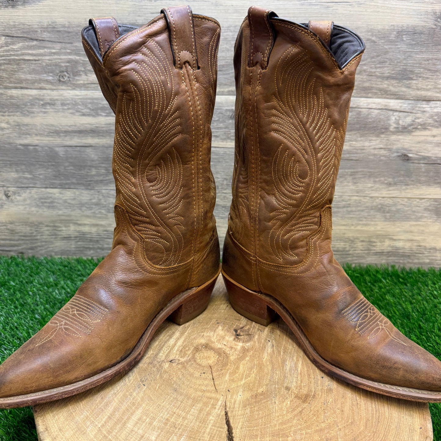 Abilene Women - Size 7M - Brown Cowboy Boots Style 9057