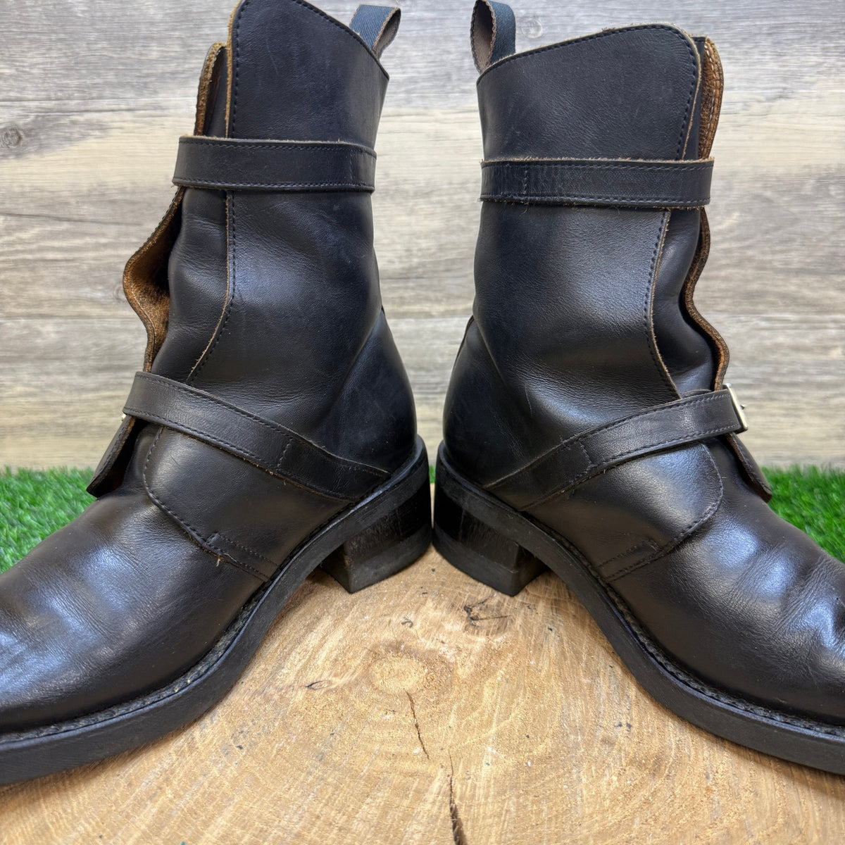 Harley Davidson Women - Size 7 - Black Buckle Moto Boots Style 98400-97VW