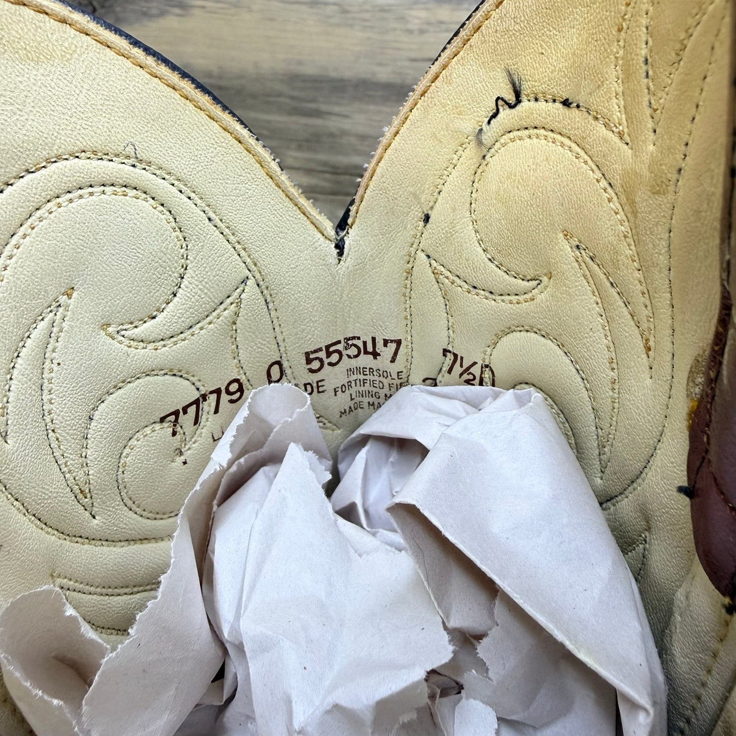 Dingo Men - Size 7.5D - Women 8.5 - Vintahe Copper Flame Cowboy Boots 7779