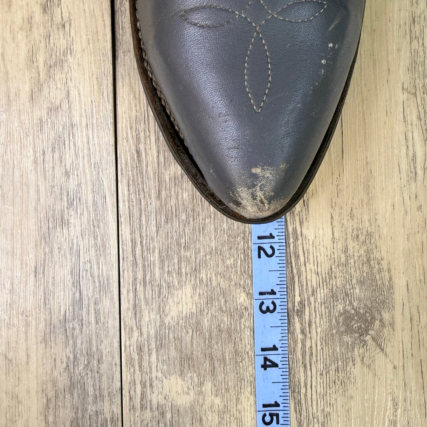 Iron Age Men - Size 8D - Vintage Black / Gray Steel Toe Cowboy Boots 5077