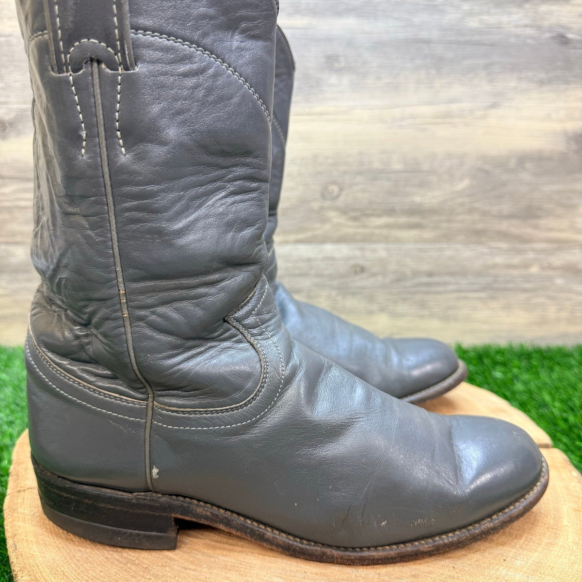 Justin Women - Size 6.5B - Gray Roper Cowboy Boots L3056