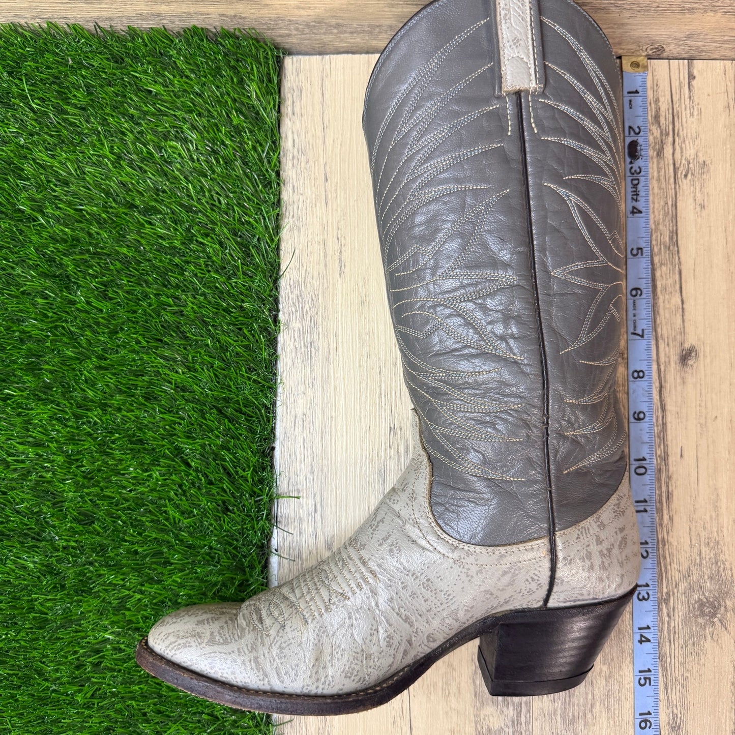 Dan Post Women - Size 7 - Vintage Gray/Blue Caribou Western Cowboy Boots 4243