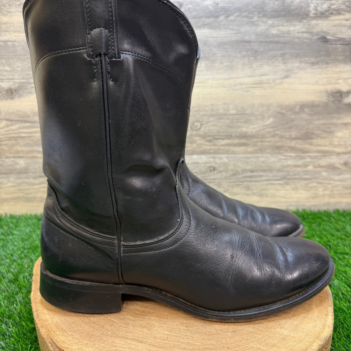 Unknown Men - Size 10.5D - Vintage Black Roper Western Cowboy Boots Style 7902