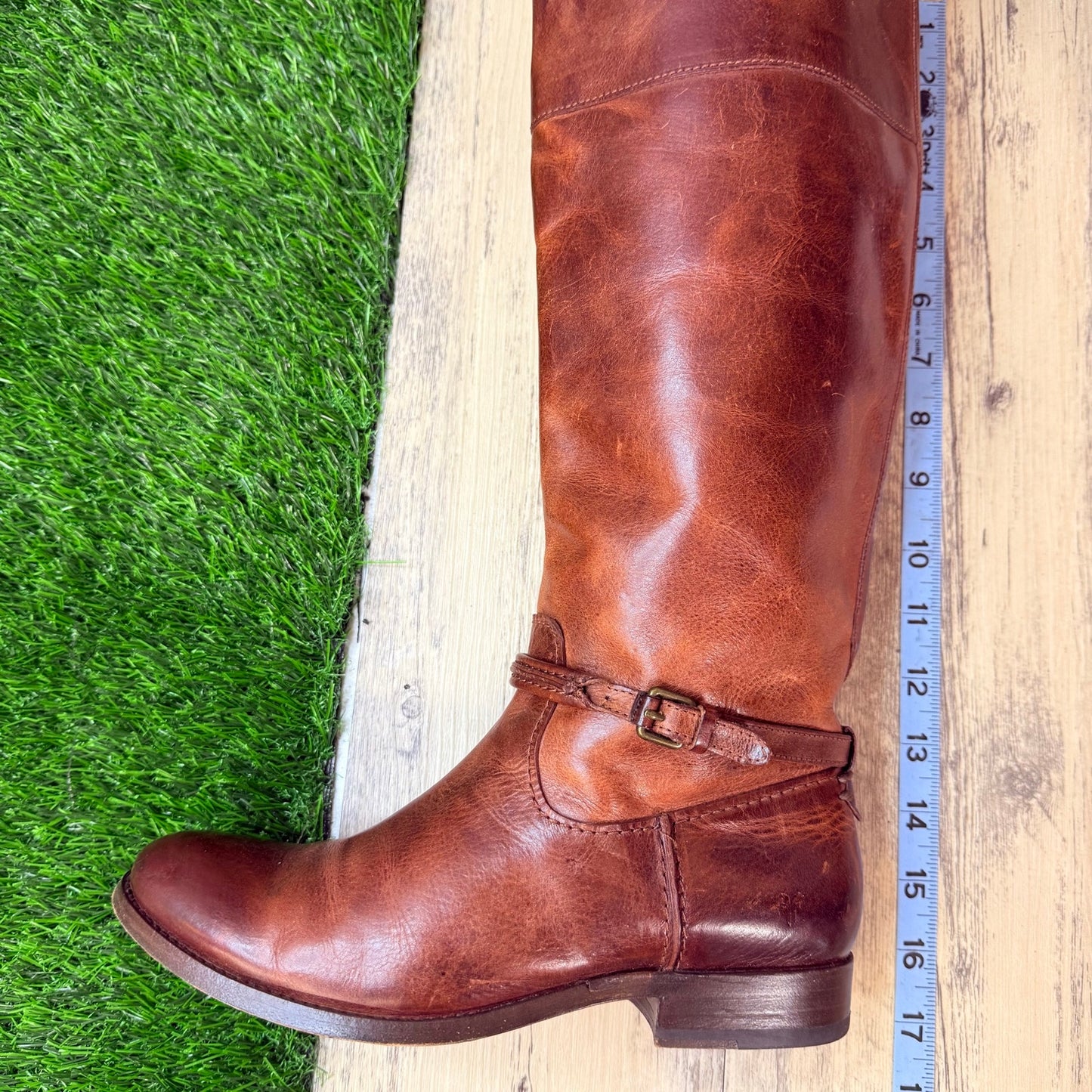 Frye Women - Size 6.5B - Brown Riding Buckle Tall Shaft Boots 3475446