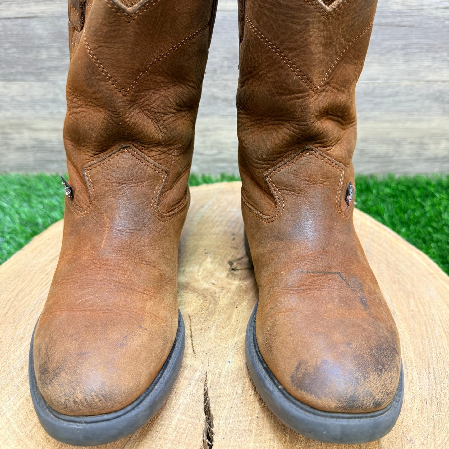 Justin Youth - Size 12.5D - Brown Soft Leather Cowboy Boots 4782C