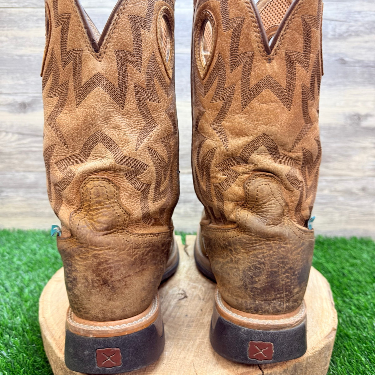 Twisted X Men - Size 10EE - Brown Square Steel-Toe Square Cowboy Boots MLCCW05