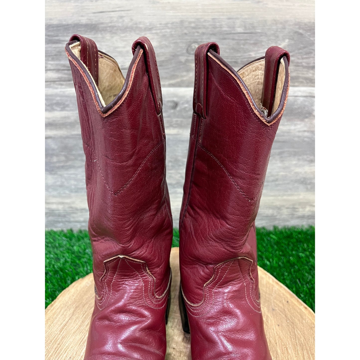 Nocona Women - Size 5.5B - Vintage Red Roper Cowboy Boots Style 5075