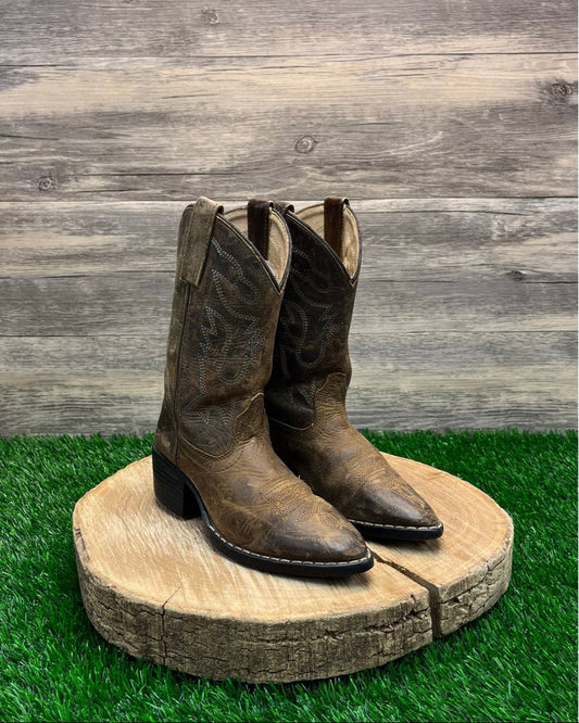 Smoky Mountain Youth - Size 13.5D - Distressed Brown Cowboy Boots Style 3530C