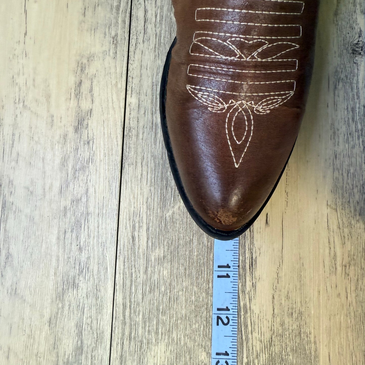 Flex West Women - Size 6.5M - Brown Soft Faux Leather Cowboy Boots Reba