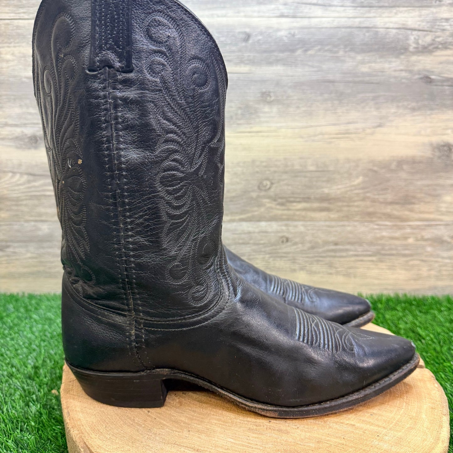Dan Post Women - Size 10M - Vintage Black Western Cowboy Boots 9696