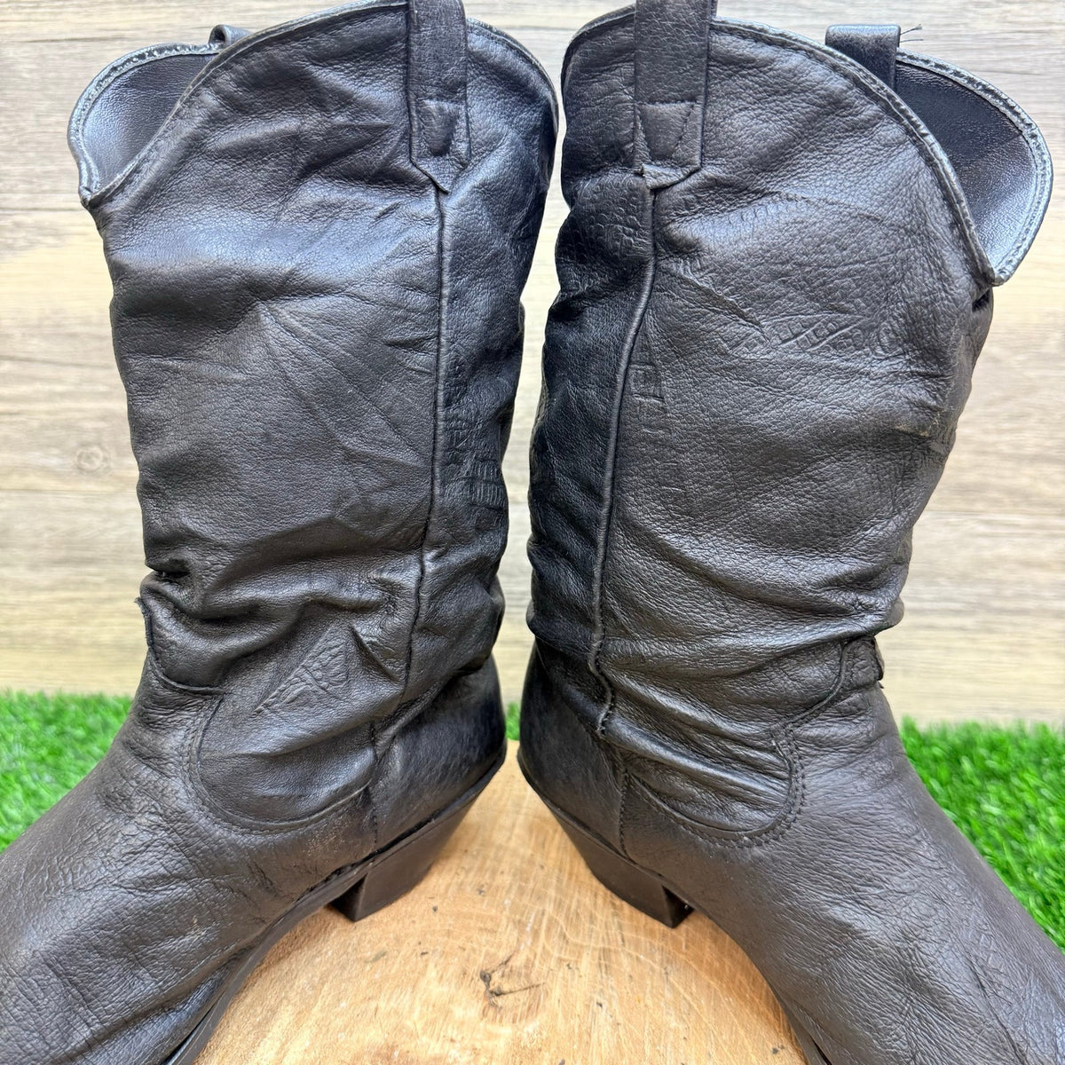 Dingo Women - Size 7M - Black Slouch Western Cowboy Boots 17310
