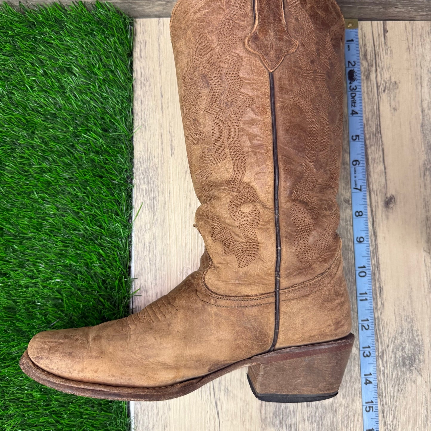 Tanner Mark Women - Size 8 - Brown Square Toe Cowboy Boots Style TML201383