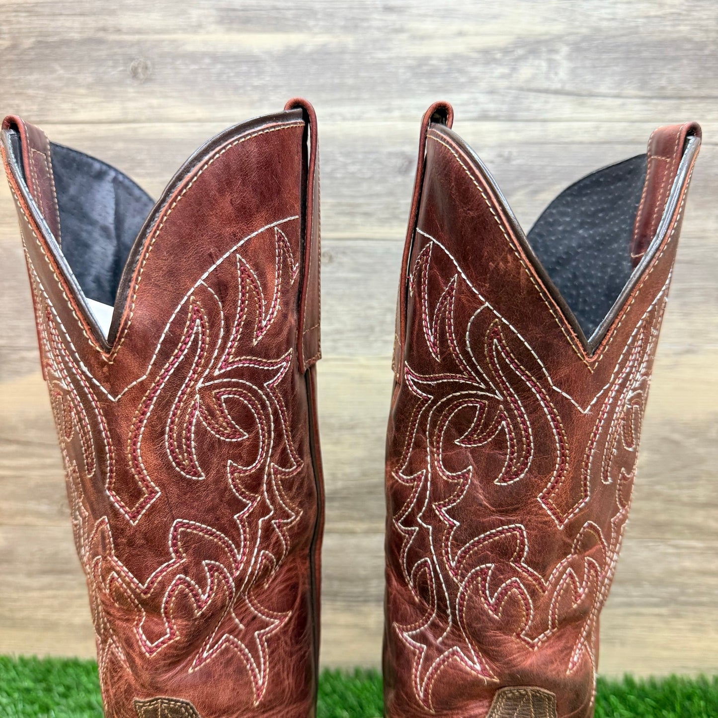 JB Dillon Men - Size 8.5 - Copper / Brown Western Cowboy Boots JBC101EW