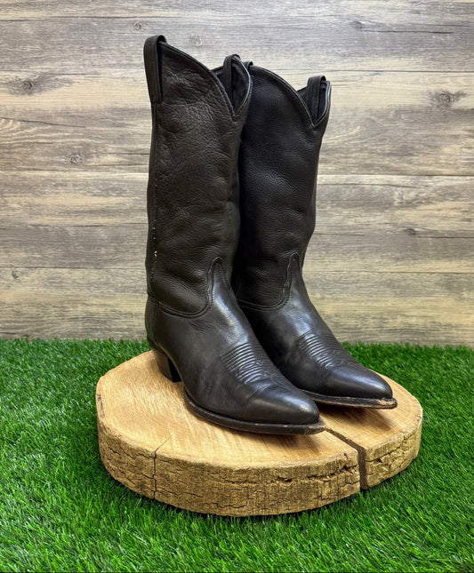Tony Lama Women - Size 8.5M - Black Cowboy Boots Style 1016
