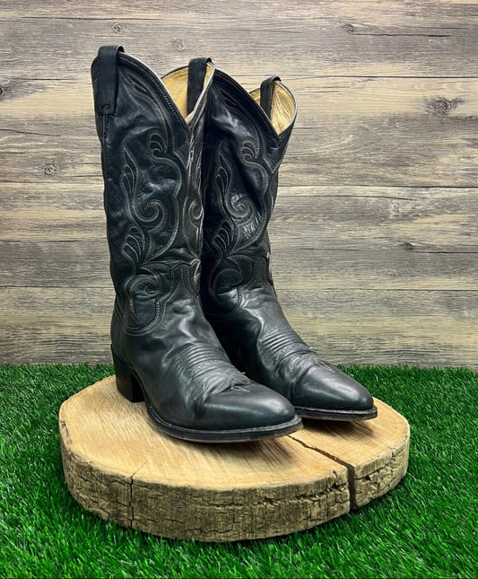 Dan Post Men - Size 9D - Vintage Charcoal Black Boots 16736