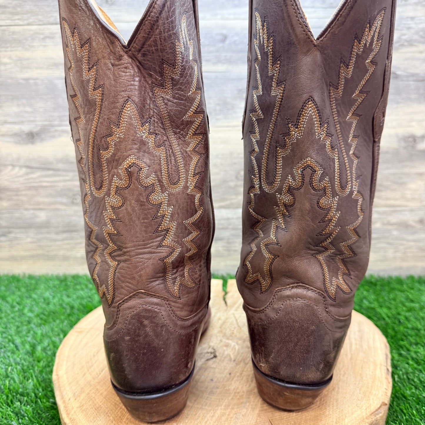 Old West Women - Size 10 - Brown Snip Toe Western Cowboy Boots LF1534