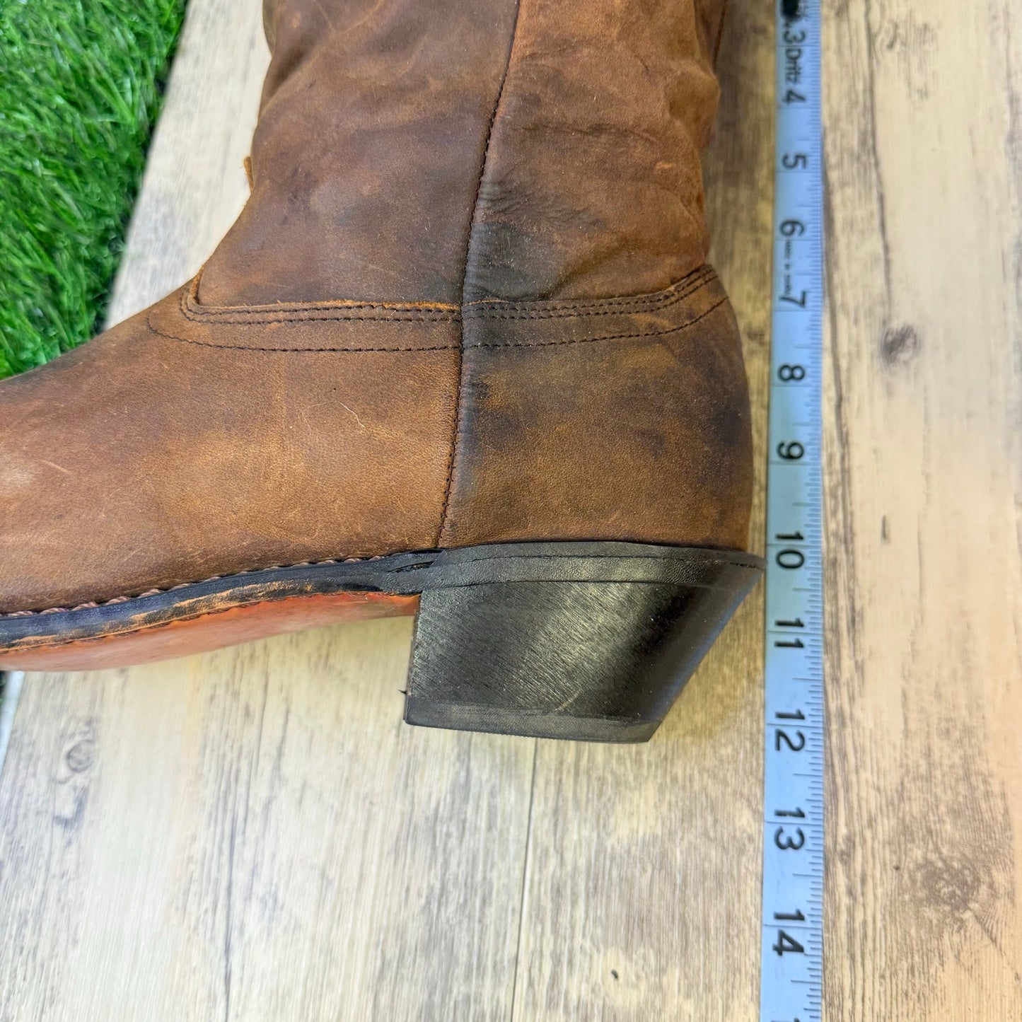 Road Wolf Women - Size 10M - Brown Cowboy Boots with Toe Plate 2232